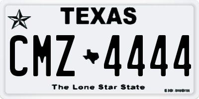 TX license plate CMZ4444