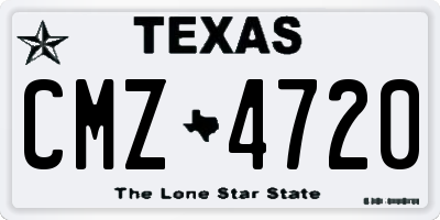 TX license plate CMZ4720