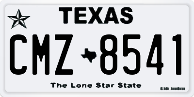 TX license plate CMZ8541