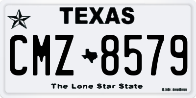 TX license plate CMZ8579