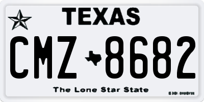 TX license plate CMZ8682