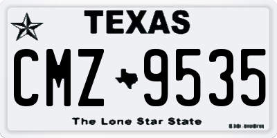 TX license plate CMZ9535
