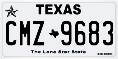 TX license plate CMZ9683