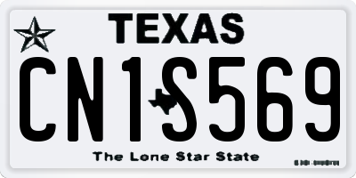 TX license plate CN1S569