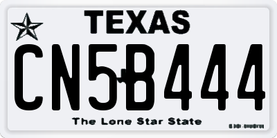 TX license plate CN5B444