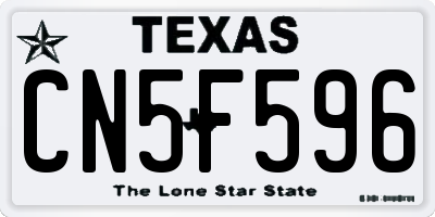 TX license plate CN5F596