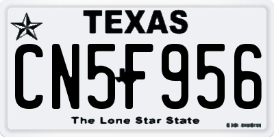 TX license plate CN5F956