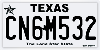 TX license plate CN6M532