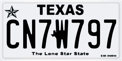 TX license plate CN7W797