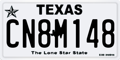 TX license plate CN8M148