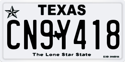 TX license plate CN9Y418