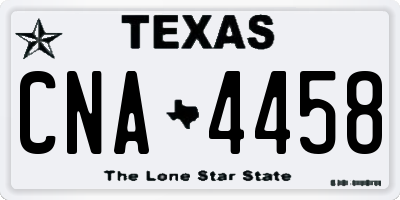 TX license plate CNA4458