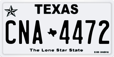 TX license plate CNA4472