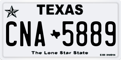 TX license plate CNA5889