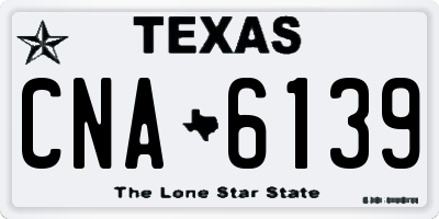 TX license plate CNA6139
