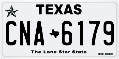 TX license plate CNA6179