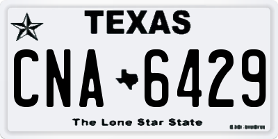 TX license plate CNA6429