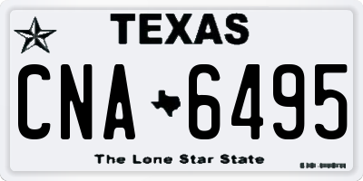 TX license plate CNA6495