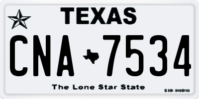 TX license plate CNA7534