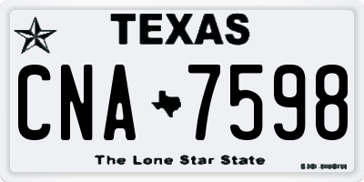 TX license plate CNA7598