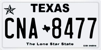TX license plate CNA8477