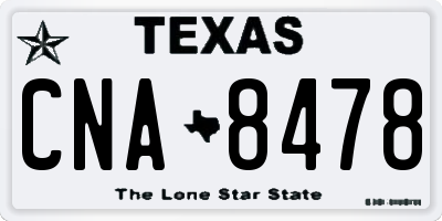 TX license plate CNA8478