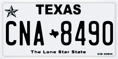 TX license plate CNA8490