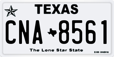 TX license plate CNA8561