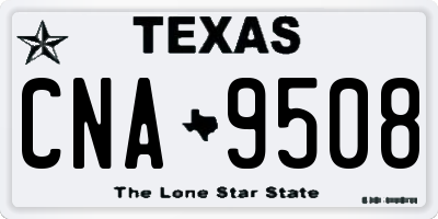 TX license plate CNA9508