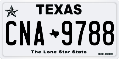 TX license plate CNA9788