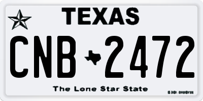 TX license plate CNB2472