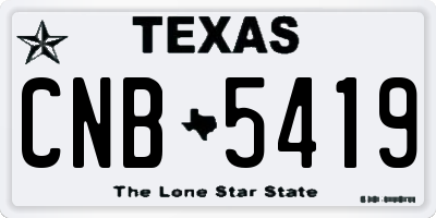 TX license plate CNB5419