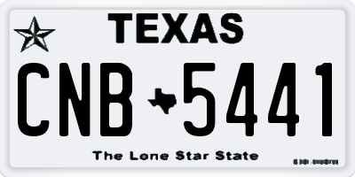 TX license plate CNB5441