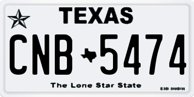 TX license plate CNB5474