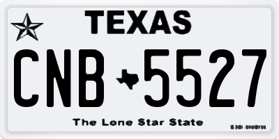 TX license plate CNB5527
