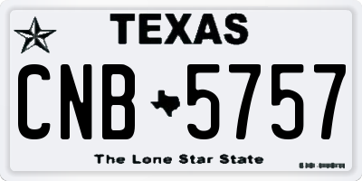 TX license plate CNB5757