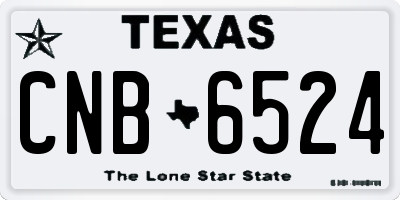 TX license plate CNB6524
