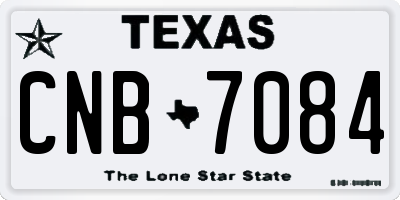 TX license plate CNB7084