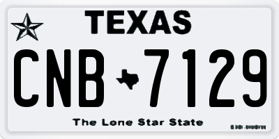 TX license plate CNB7129