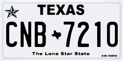 TX license plate CNB7210