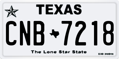 TX license plate CNB7218