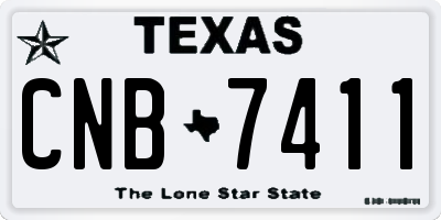 TX license plate CNB7411