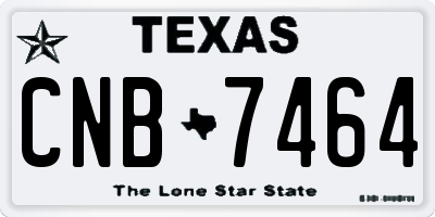 TX license plate CNB7464