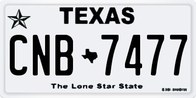 TX license plate CNB7477