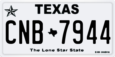 TX license plate CNB7944