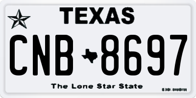TX license plate CNB8697