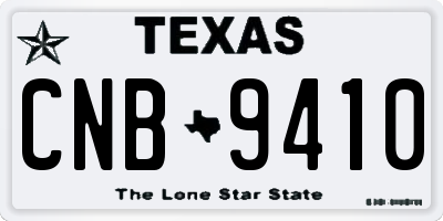 TX license plate CNB9410