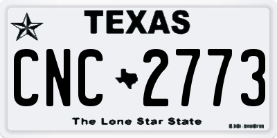TX license plate CNC2773