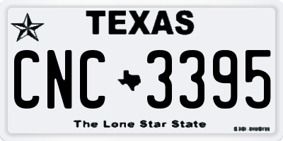 TX license plate CNC3395