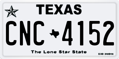 TX license plate CNC4152